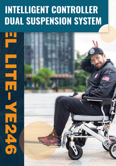 YATTLL wielbłąd Lite YE246 Ultra lekki i kompaktowy składany słoneczna energia dla osób poruszających się na wózkach inwalidzkich materiały reklamowe