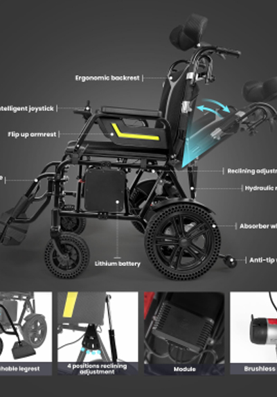 YEC35A korzystnym cenowo sklepie Deluxe rozkładane mocy dla osób poruszających się na wózkach inwalidzkich materiały reklamowe